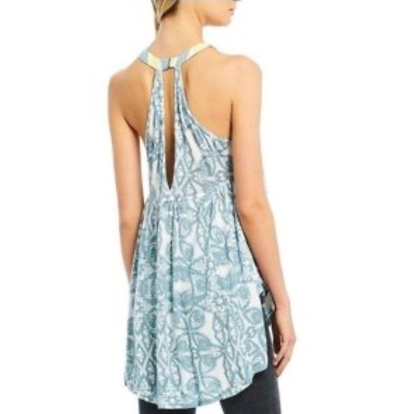 Free People Mimi Printed Halter Neck Tunic Top - Picture 5 of 12
